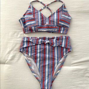 Jessica Simpson Miami Striped Bikini